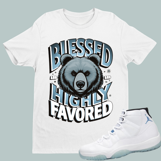 Blessed And Highly Favored W Tee Match Air Jordan 11 “Legend Blue”