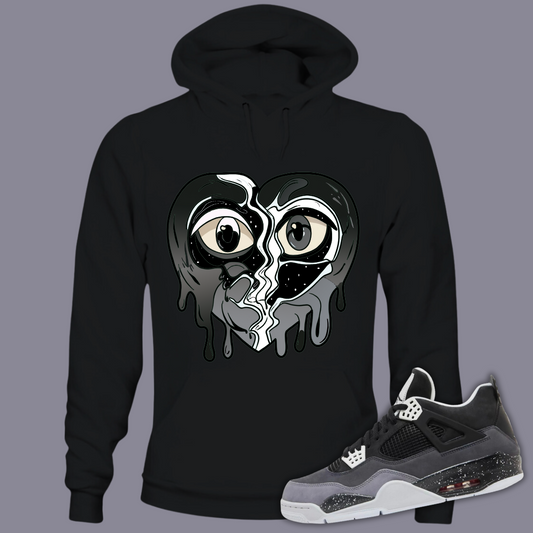 Crying Heart B Hoodie Match Air Jordan 4 “Fear”