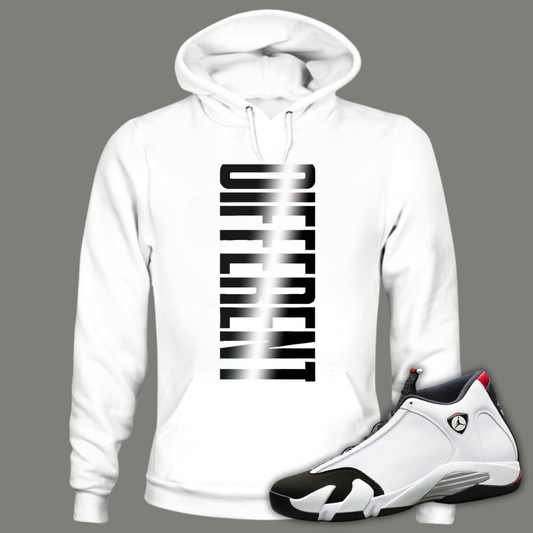 Different W Hoodie Match Air Jordan 14 "Black Toe"