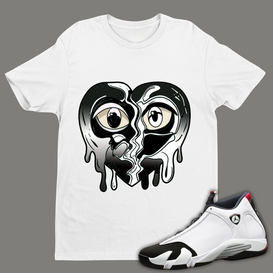 Crying Heart W Tee Match Air Jordan 14 "Black Toe"