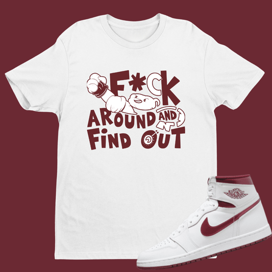 F#ck Around And Find Out 2 Match Air Jordan 1 High 85 "Metallic Burgundy"