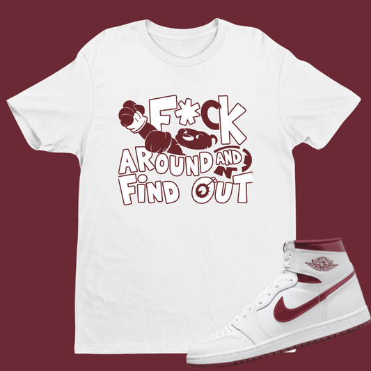 F#ck Around And Find Out 1 Match Air Jordan 1 High 85 "Metallic Burgundy"