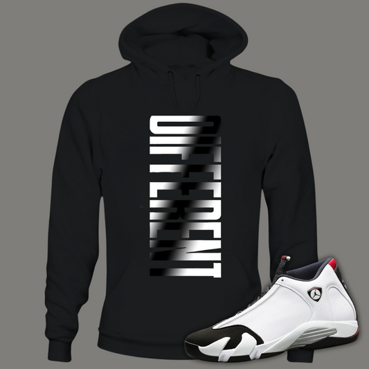 Different B Hoodie Match Air Jordan 14 "Black Toe"