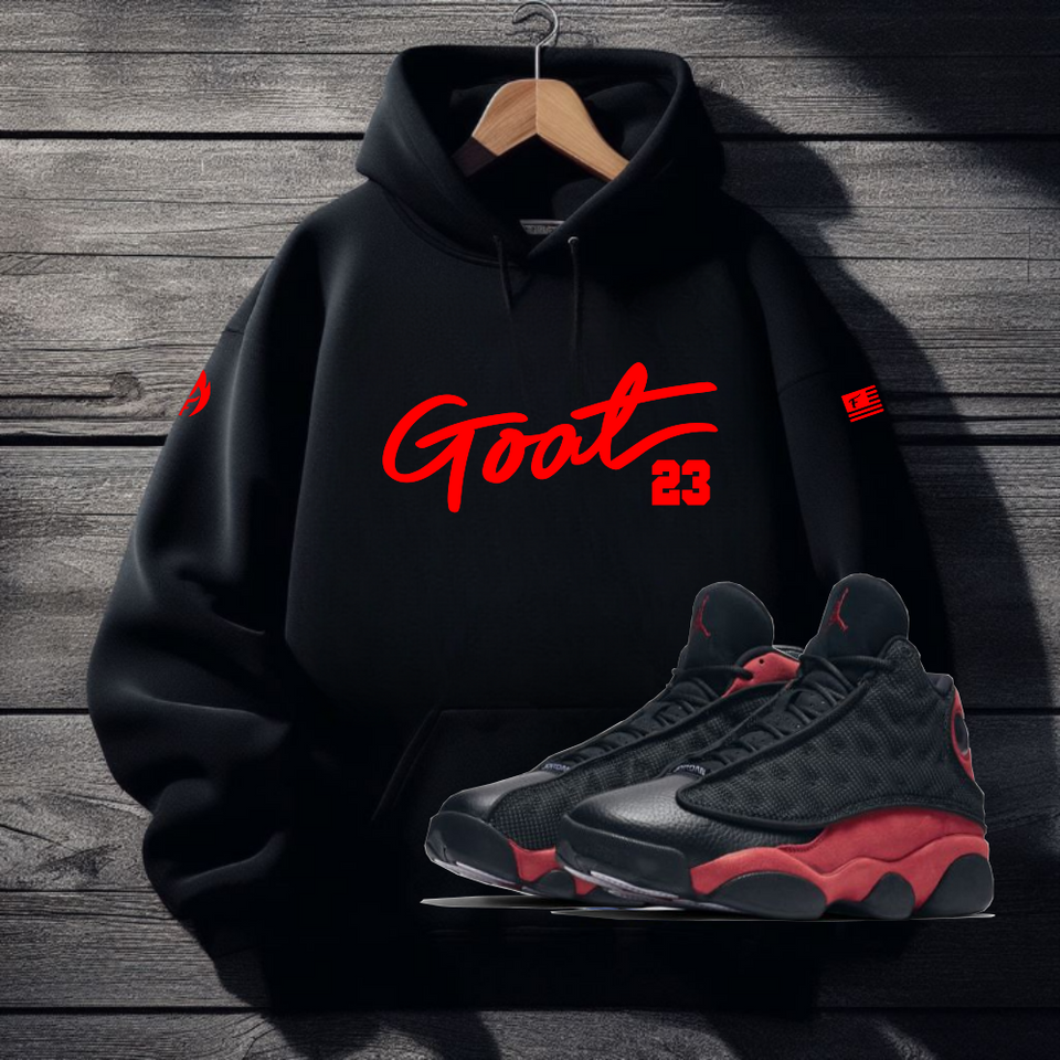 GOAT 23 Black Hoodie – Premium Streetwear Comfort