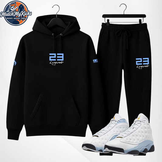 23 Legend Black Sweatsuit Hoodie Joggers To Match Jordan 11 Gamma MMK Tracksuit