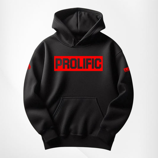 Men's Sneaker Matching Hoodie Black and Red Prolific Sweatshirt For Air Jordan Retro Bred