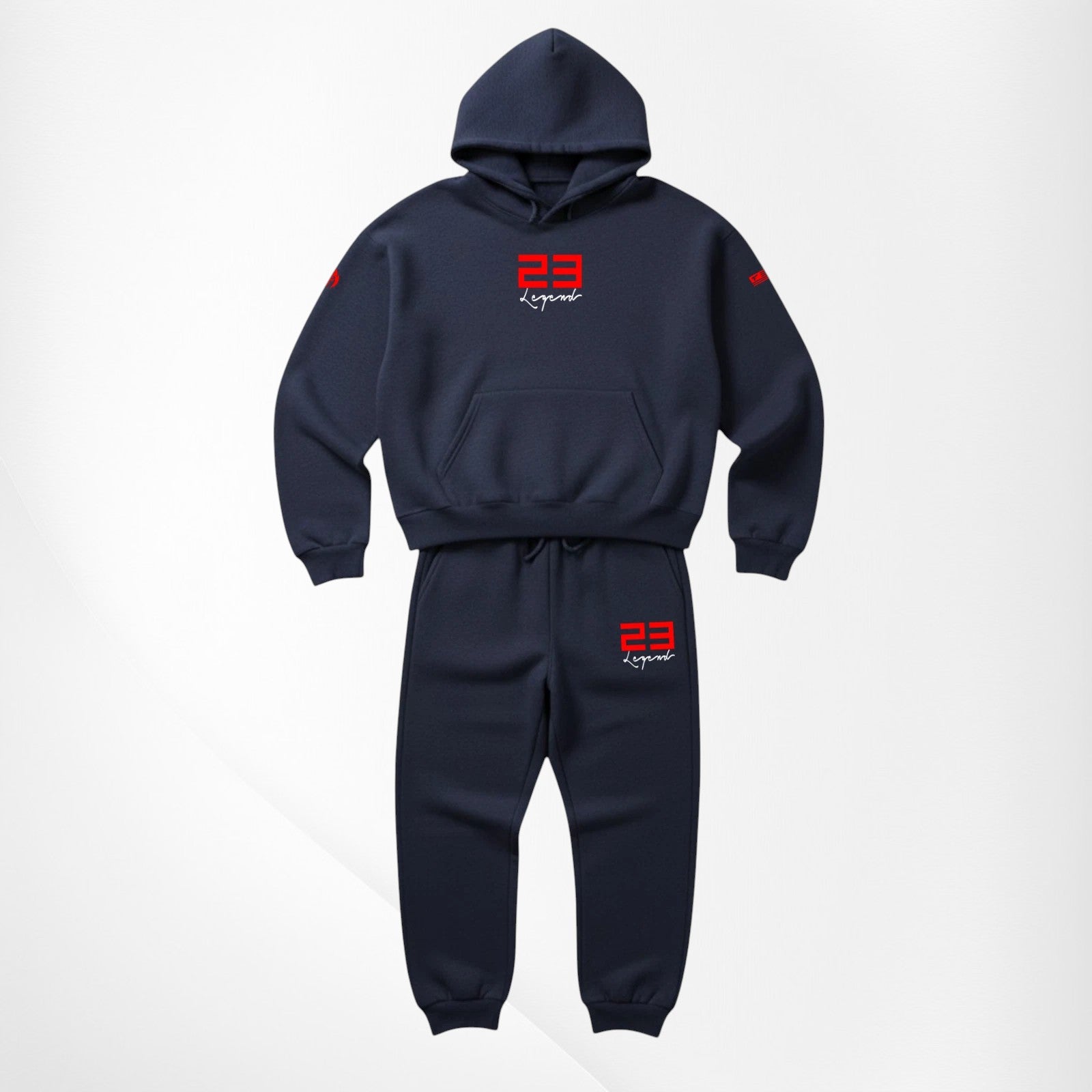 Men's Navy Blue Sweatsuit 23 Legend Hoodie Jogger To Match Air Jordan 1 Retro
