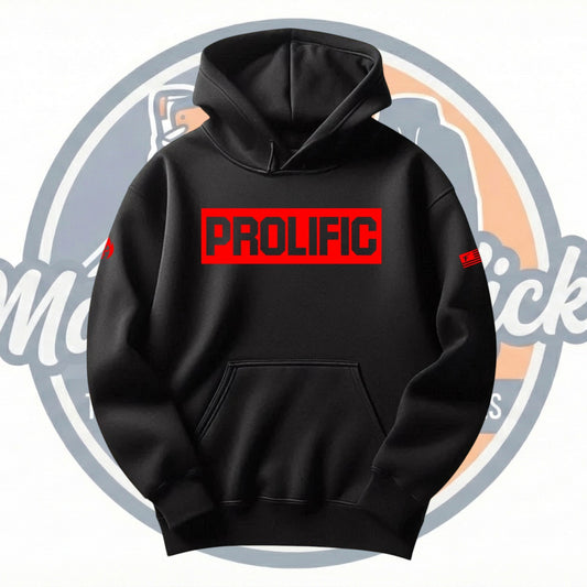 Men's Sneaker Matching Hoodie Black and Red Prolific Sweatshirt For Air Jordan Retro Bred